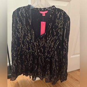 New with tags Lilly Pulitzer Sarita silk top size 12